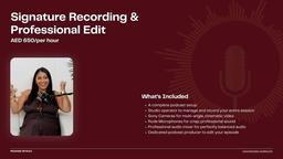 Signature Recording & Professional Edit