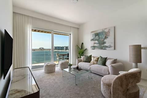 New Unit Luxury 2-BR Beachfront Full Sea View - Grand Bleu Elie Saab Emaar Beach Front 1