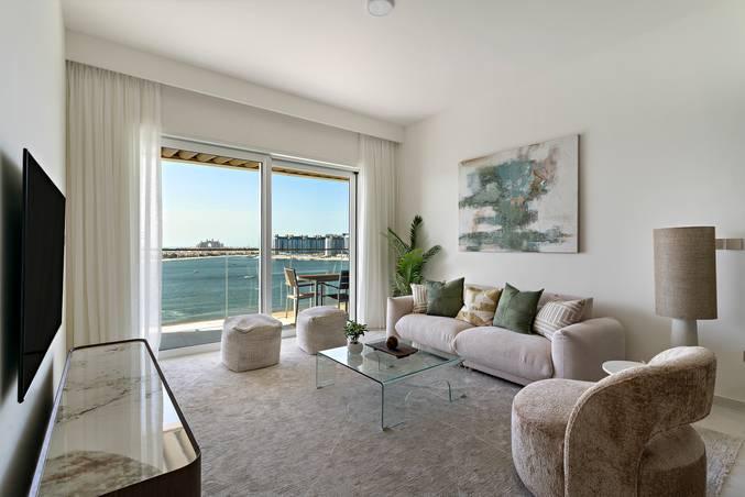 New Unit Luxury 2-BR Beachfront Full Sea View - Grand Bleu Elie Saab Emaar Beach Front — main photo