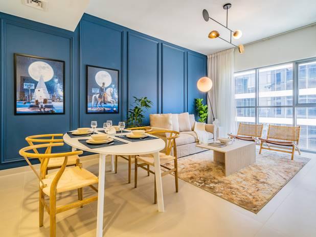 The Blue Wall | Downtown Designer Flat — main photo