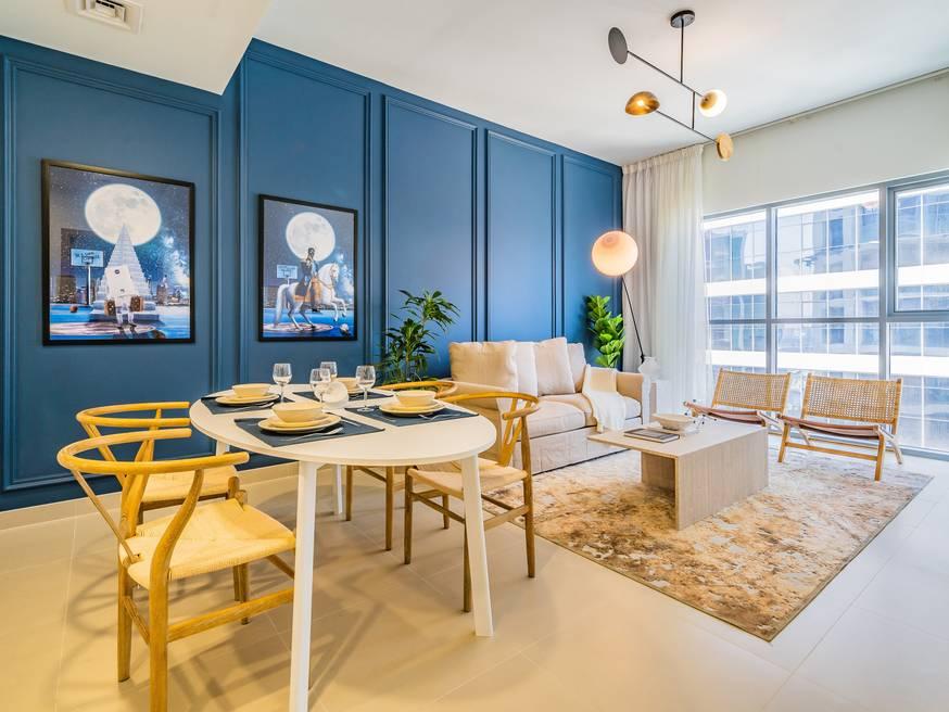 The Blue Wall | Downtown Designer Flat — main photo